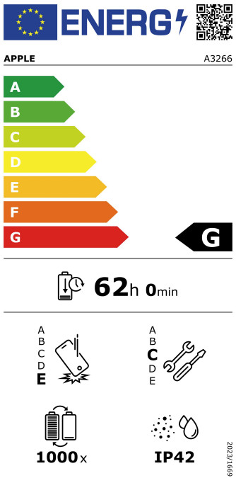 Apple iPad Air (2025) 11 inches 512GB WiFi Blue energy label