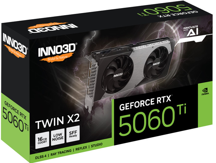 INNO3D GeForce RTX 5060 Ti TWIN X2 16GB packaging