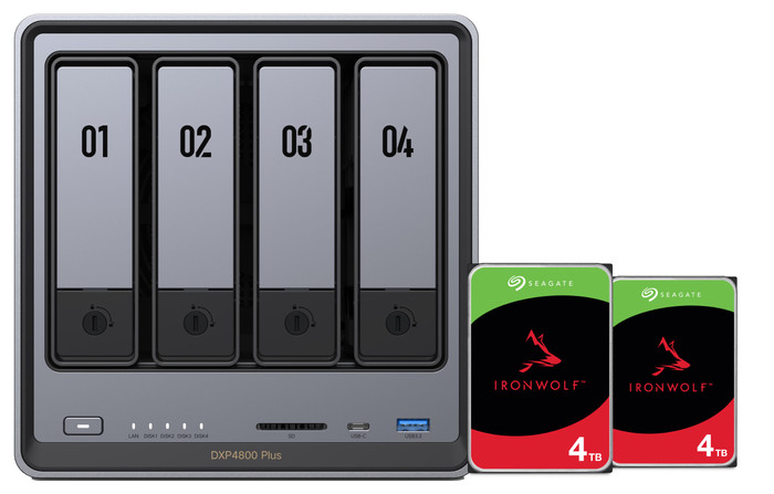 UGREEN NASync DXP4800 Plus + Seagate Ironwolf 4 To Lot de 2 Main Image