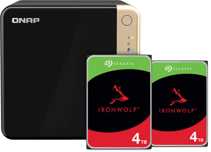 QNAP TS-464-8G + Seagate Ironwolf 8 To (2 x 4 To) Main Image