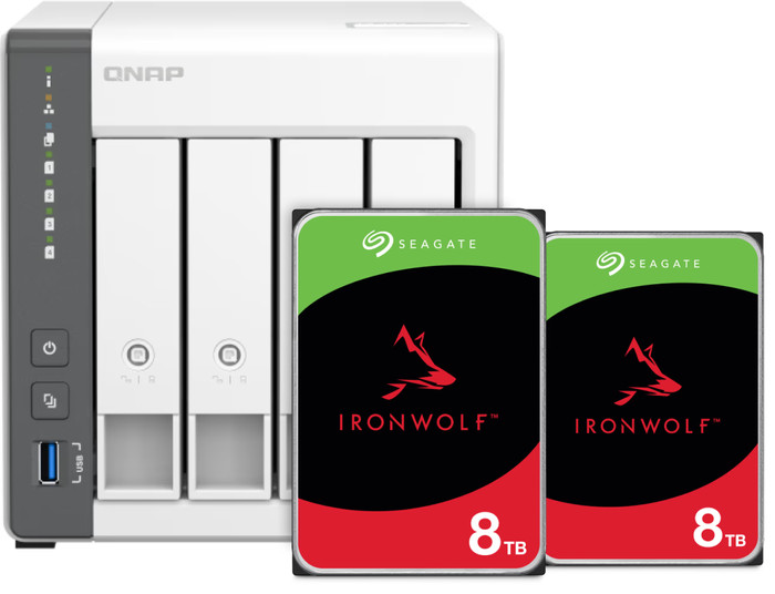 QNAP TS-433-4G + Seagate Ironwolf 16 To (2 x 8 To) Main Image