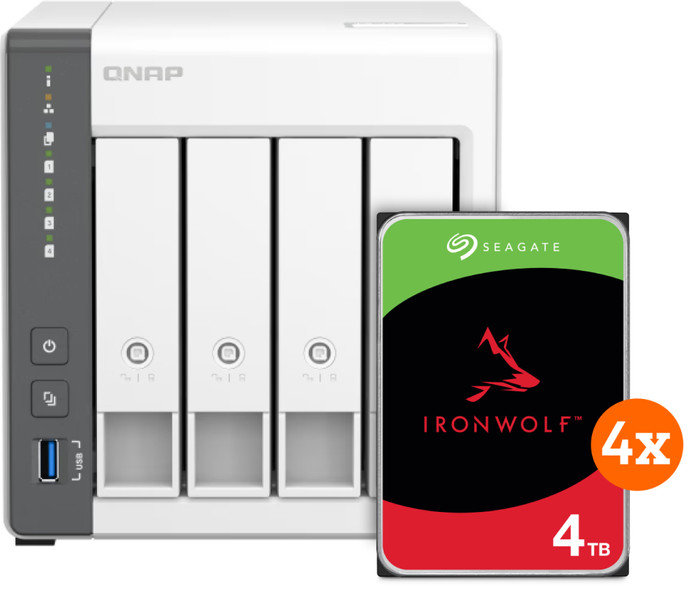 QNAP TS-433-4G + Seagate Ironwolf 16 To (4 x 4 To) Main Image