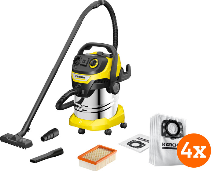 Kärcher WD 5 P S V-25/5/22 (YSY) + Kärcher Sac d'Aspirateur pour WD 4/5/6 (4x) Main Image