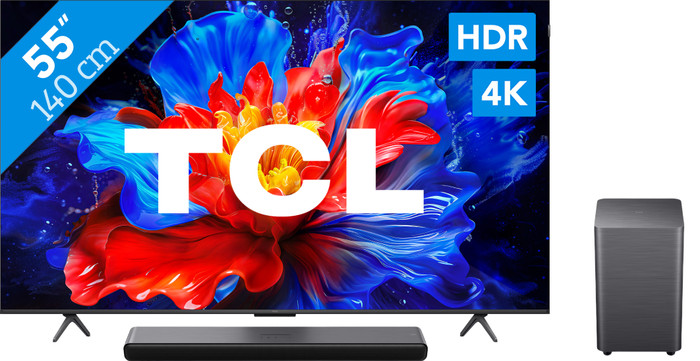 TCL 55" QLED P81K 4K (2025) + TCL S55H 2.1 Barre de Son Main Image