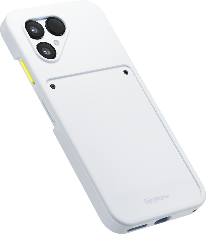 Fairphone 6 256 Go Blanc 5G + Pack d'Accessoires Complet arrière