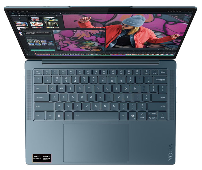 Lenovo Yoga Slim 7 OLED Copilot+ PC 14AKP10 83JY0047MB AZERTY dessus