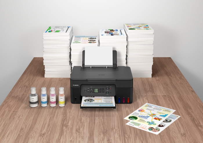 Canon PIXMA G3570 + 1 Set Extra Ink product in use
