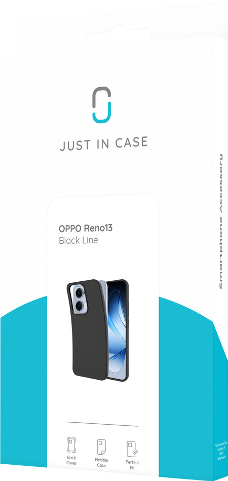 Just in Case Soft Design Oppo Reno 13 Back Cover Noir emballage