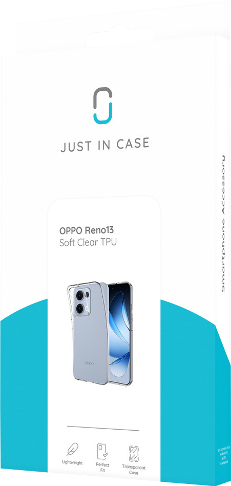 Just in Case Soft Design Oppo Reno 13 Back Cover Transparant verpakking