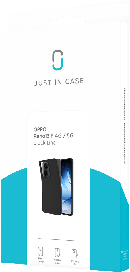 Just in Case Soft Design OPPO Reno 13 Pro F 4G/5G Back Cover Black packaging