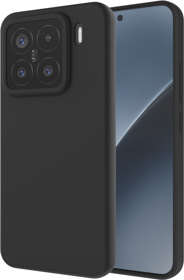 Just in Case Soft Design Xiaomi 15 Back Cover Zwart voorkant