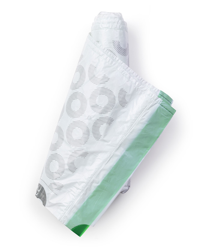 Brabantia Touch Bin 30L White + Trash Bags (120 units) inside