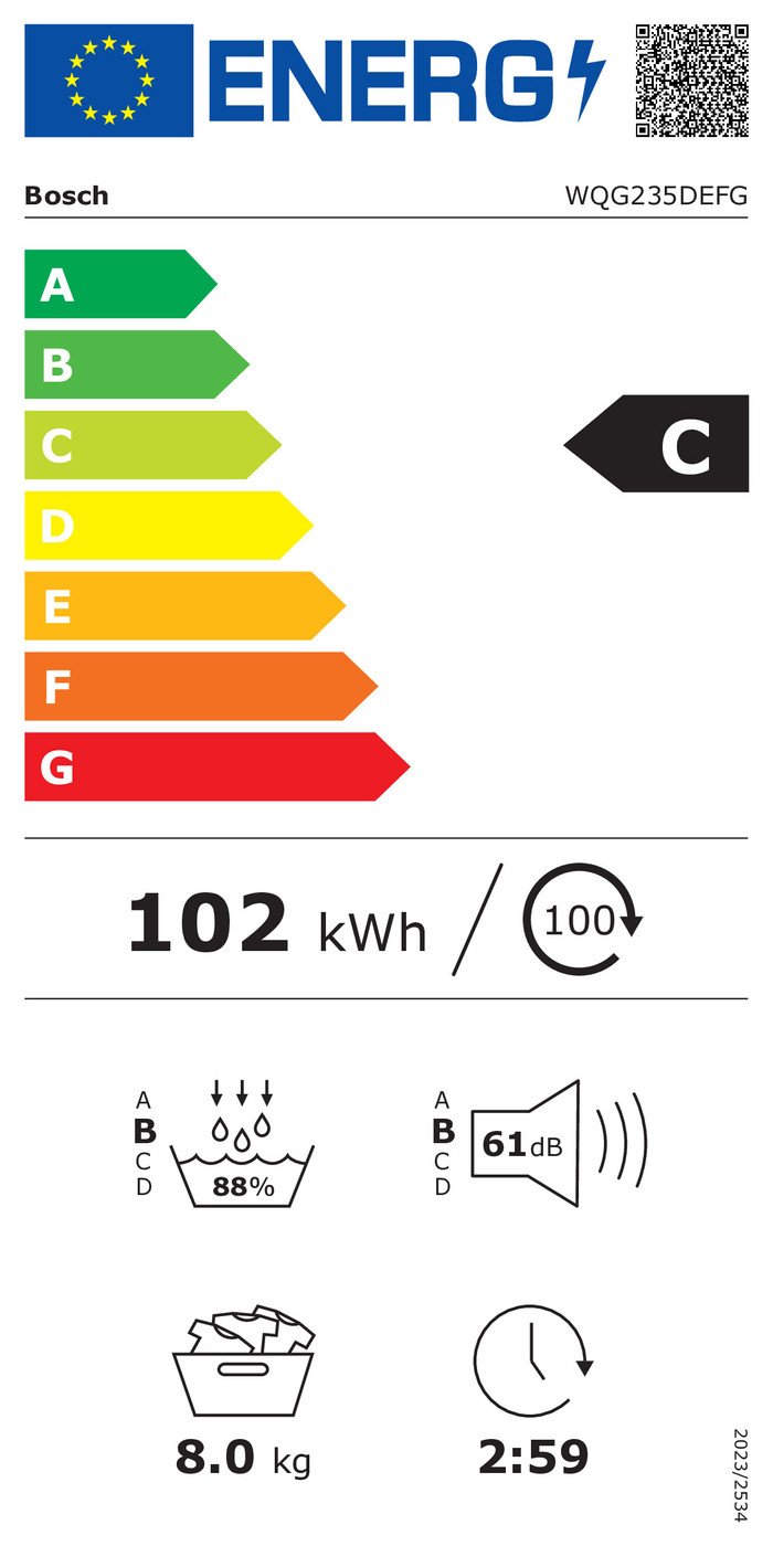 Bosch WQG235DEFG energy label