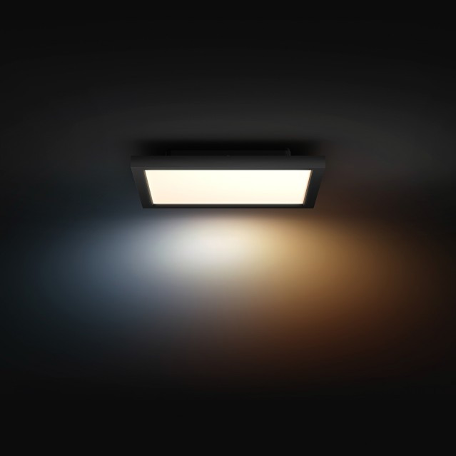 Philips Hue Aurelle White Ambiance Vierkant Klein Zwart voorkant