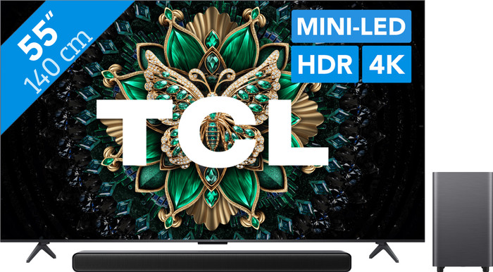 TCL 55 inches QD Mini-LED C61K 4K (2025) + TCL S55H 2.1 Soundbar Main Image