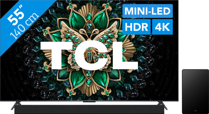 TCL 55" QD Mini-LED C61K 4K (2025) + TCL Q65H Main Image