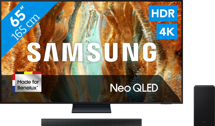Samsung 65" Neo QLED QN73F 4K (2025) + Samsung HW-B750F (2025) Main Image