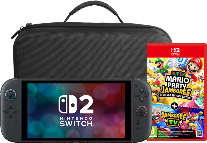 Nintendo Switch 2 + Super Mario Party Jamboree + BlueBuilt Étui de Transport XL Main Image