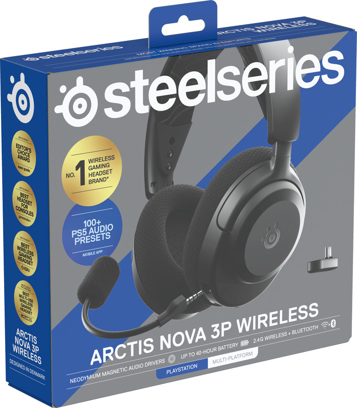 SteelSeries Arctis Nova 3P Zwart verpakking