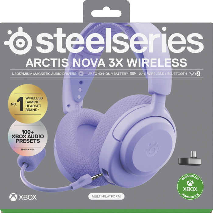 SteelSeries Arctis Nova 3X Lavande emballage