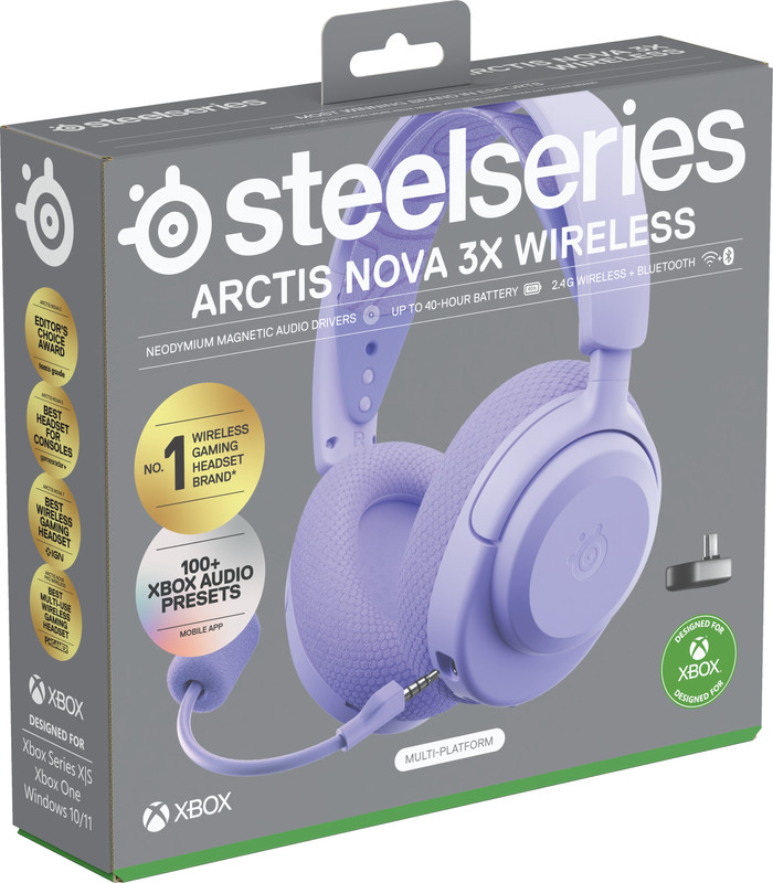 SteelSeries Arctis Nova 3X Lavande emballage