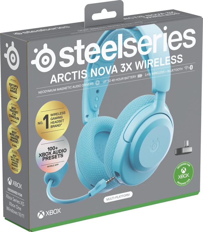 SteelSeries Arctis Nova 3X Aqua verpakking