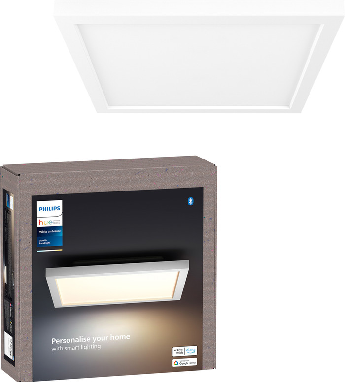 Philips Hue Aurelle White Ambiance Square Small White packaging