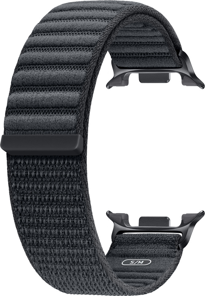 Samsung Galaxy Watch 8 Series Bracelet En Nylon Gris Anthracite S/M détail