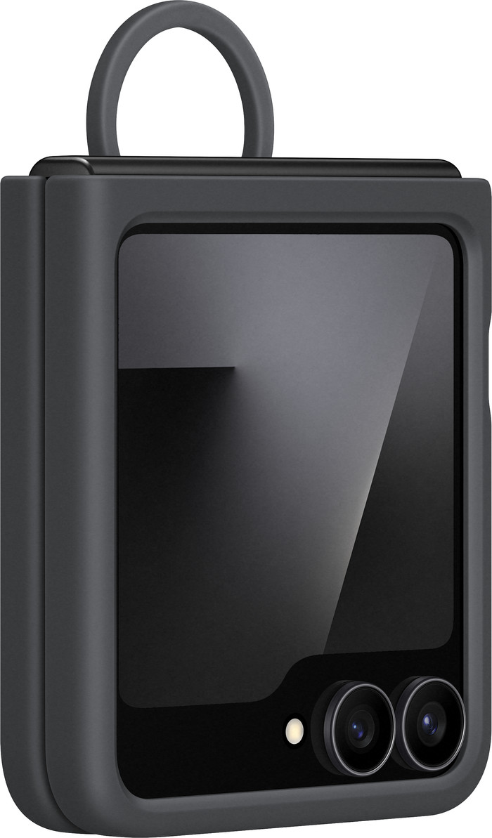 Samsung Galaxy Z Flip 7 FE 128GB Zwart 5G + Samsung Siliconen Back Cover Zwart onderkant