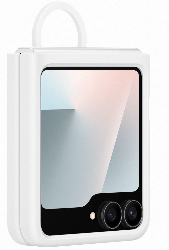 Samsung Galaxy Z Flip 7 FE Siliconen Back Cover Wit onderkant