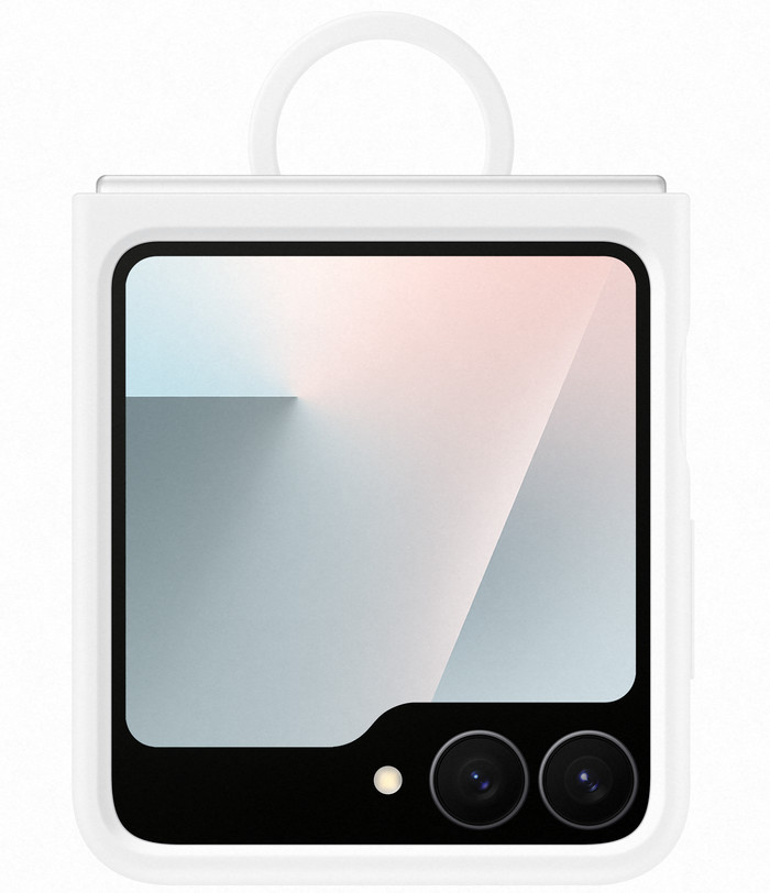 Samsung Galaxy Z Flip 7 FE Siliconen Back Cover Wit onderkant