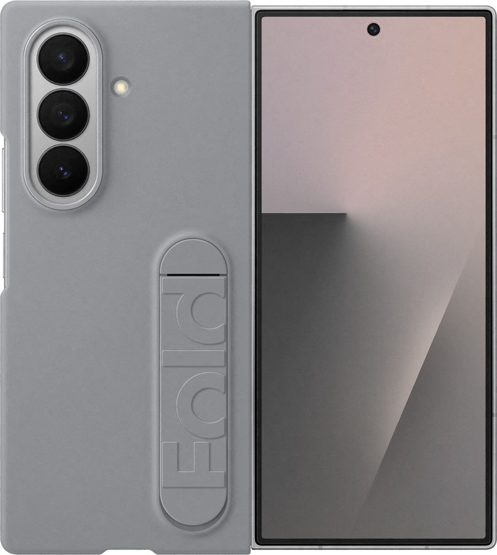 Samsung Galaxy Z Fold 7 Siliconen Back Cover Grijs voorkant