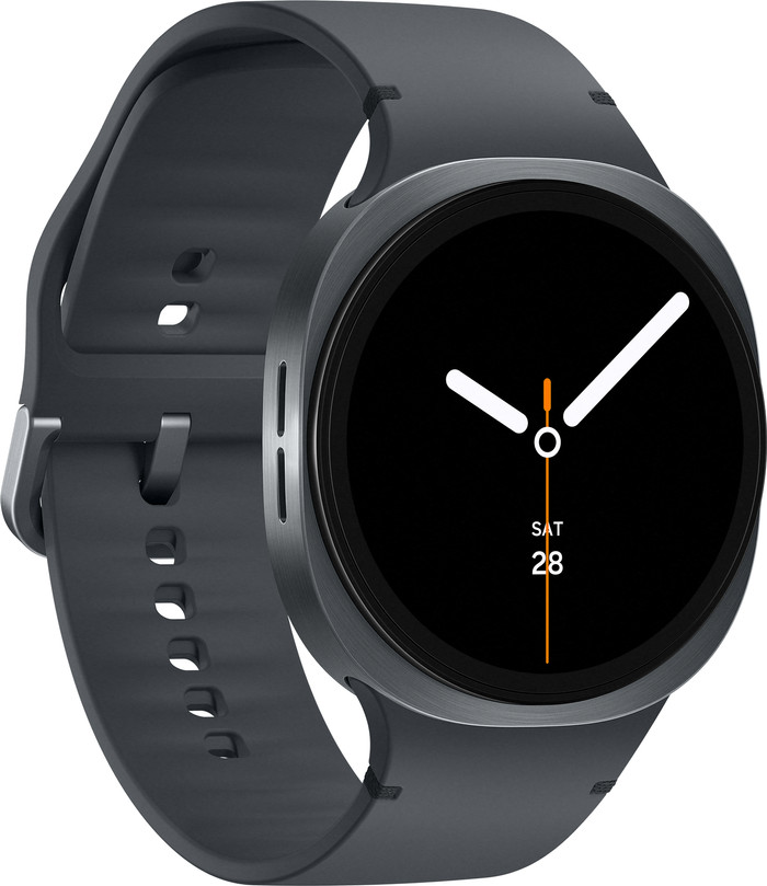 Samsung Galaxy Watch 8 4G Donkergrijs 44mm linkerkant