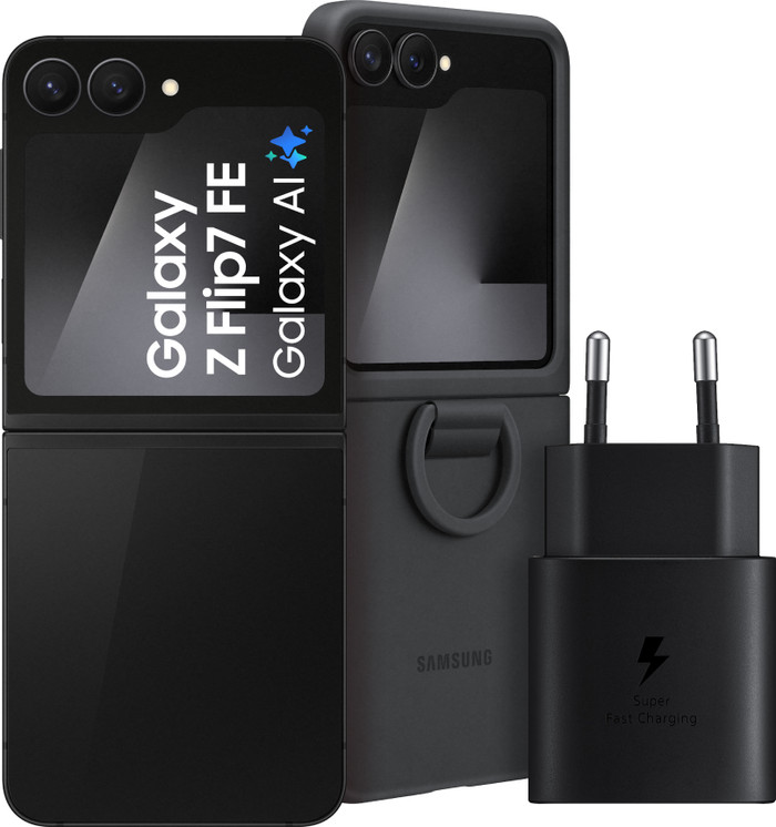 Samsung Galaxy Z Flip 7 FE 256 Go Noir 5G + Pack d'Accessoires Main Image