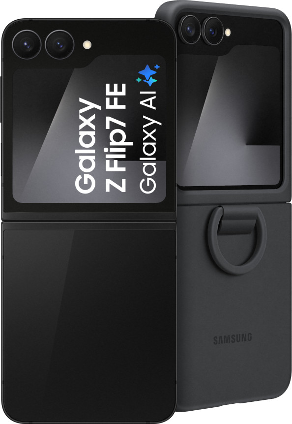 Samsung Galaxy Z Flip 7 FE 256GB Zwart 5G + Samsung Siliconen Back Cover Zwart Main Image