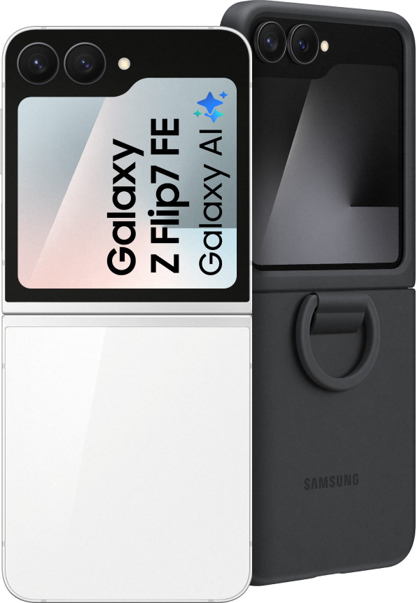 Samsung Galaxy Z Flip 7 FE 256 Go Blanc 5G + Samsung Silicone Back Cover Noir Main Image