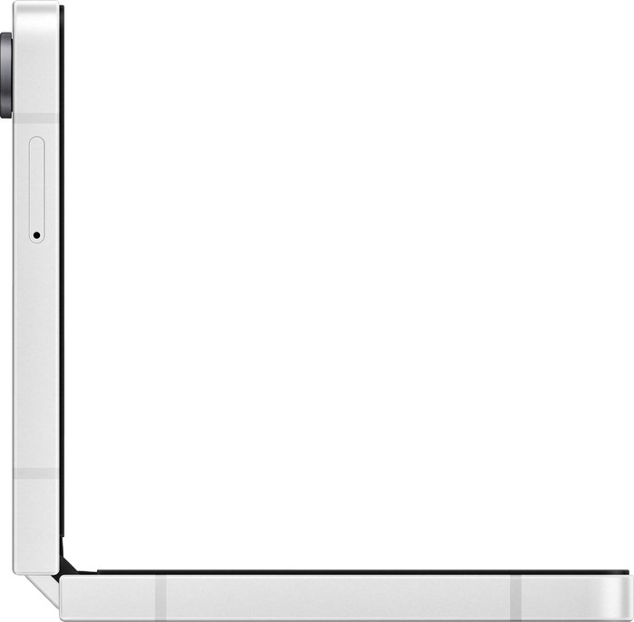 Samsung Galaxy Z Flip 7 FE 128GB White 5G left side