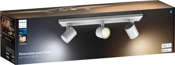 Philips Hue Runner Spot Monté en Surface White Ambiance - 3 Spots - Blanc + Variateur emballage
