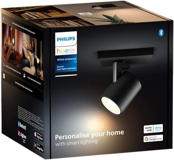 Philips Hue Runner opbouwspot White Ambiance - 1 Spots - Zwart verpakking