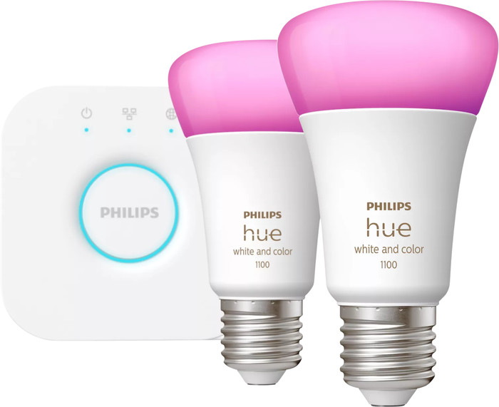 Philips Hue White and Color Kit de Démarrage avec 2 Ampoules + Bridge Main Image