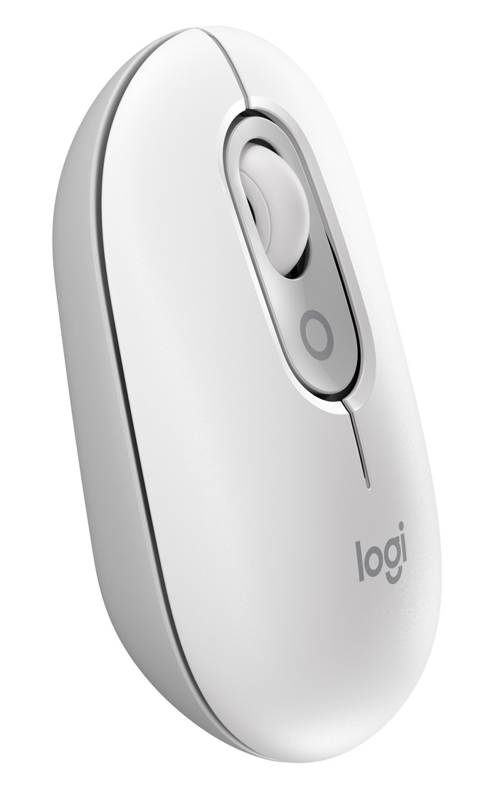 Logitech Pop Draadloze Muis Wit bovenkant