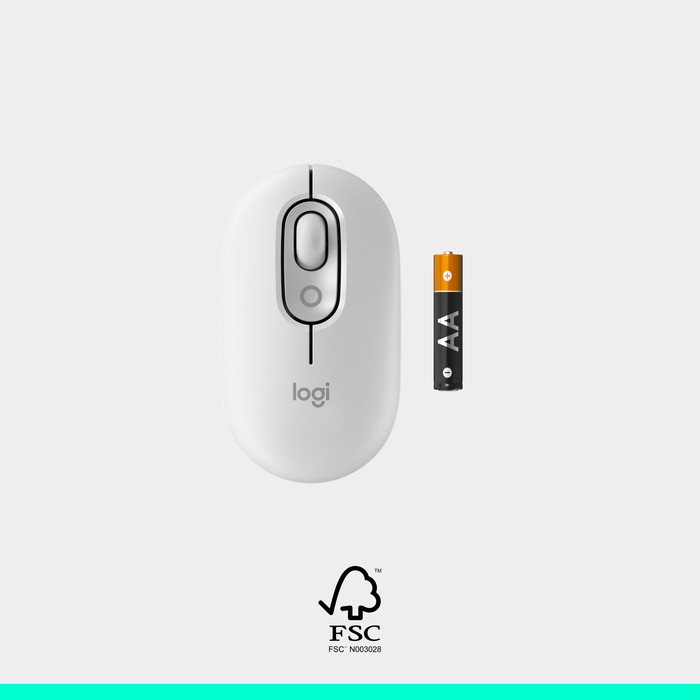 Logitech Pop Draadloze Muis Wit visual leverancier