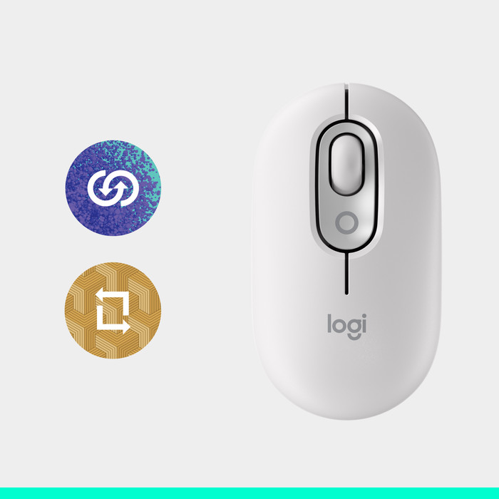 Logitech Pop Draadloze Muis Wit visual leverancier