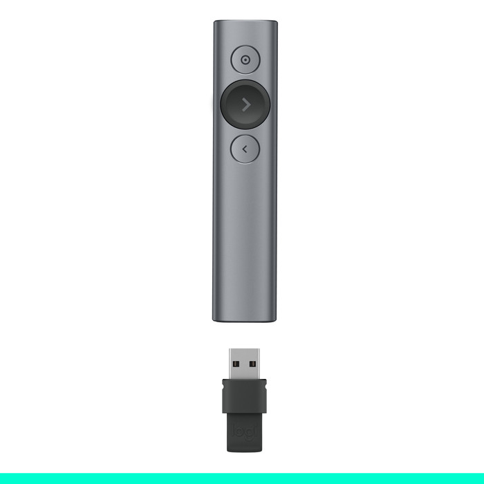 Logitech Spotlight Presentation Remote Gray product in use