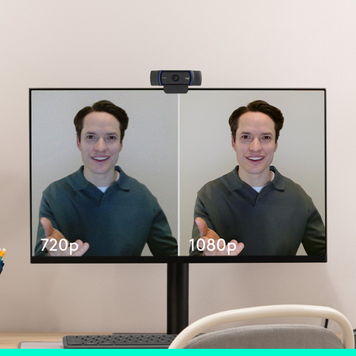 Logitech C920s Pro HD Webcam product in use