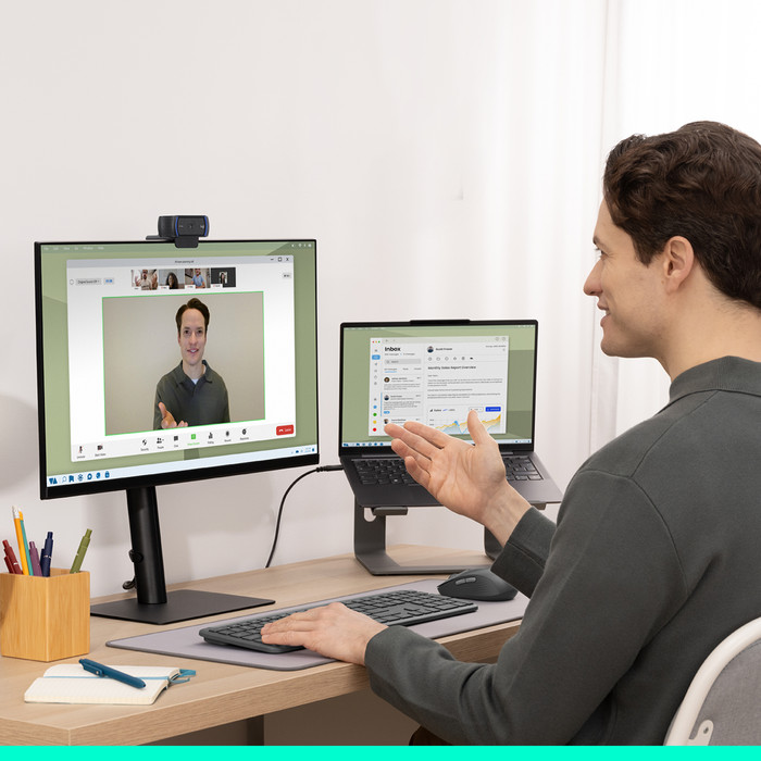 Logitech C920s Pro HD Webcam product in use