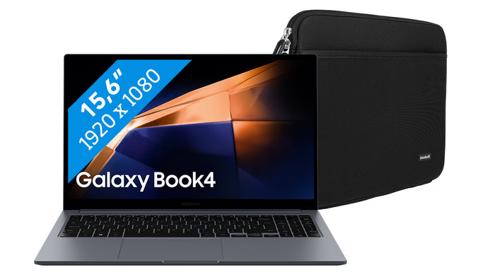 Samsung Galaxy Book4 NP750XGJ-KG1BE AZERTY + BlueBuilt Laptop Sleeve Black Main Image