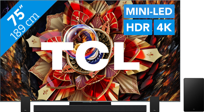 TCL 75" QD Mini-led C9K 4K (2025) + TCL Q85H PRO Main Image