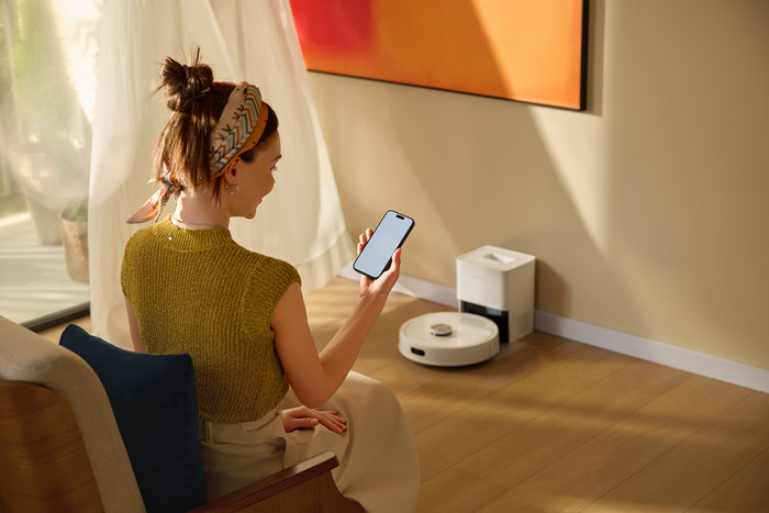 Roborock Q7 TF+ White product in gebruik