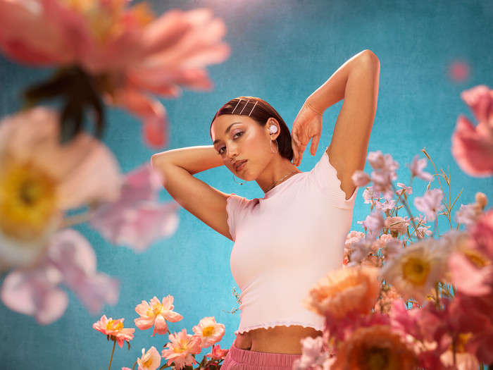 Bose QuietComfort Earbuds Rose produit à l'usage